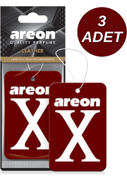 x Leather ( Kahverengi ) Oto Araç Kokusu 3'lü