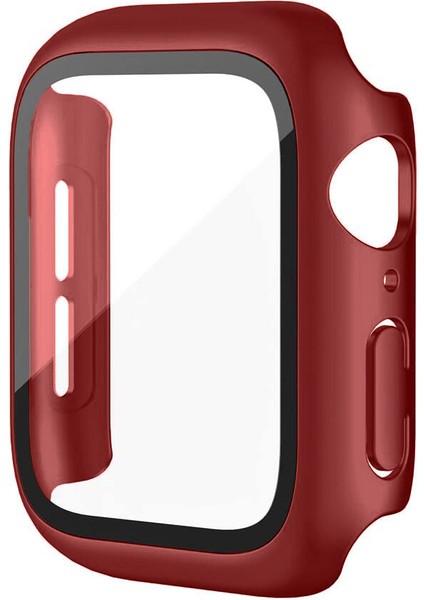 Apple Watch Seri Se-6-5-4 40MM Uyumlu Ekran ve Kasa Koruyucu Vişne Çürüğü