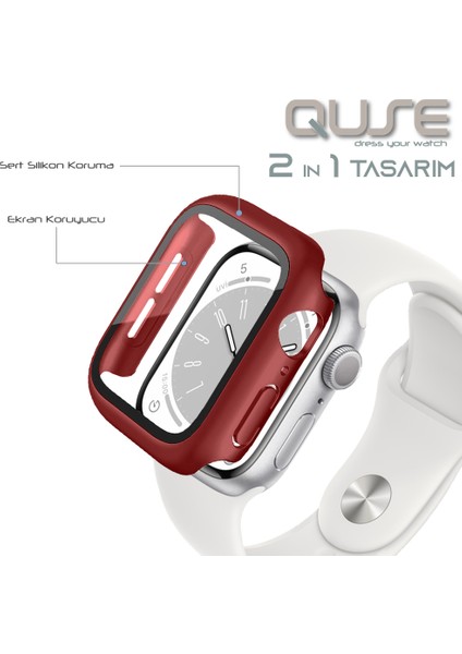 Apple Watch Seri Se-6-5-4 40MM Uyumlu Ekran ve Kasa Koruyucu Vişne Çürüğü fiyatları