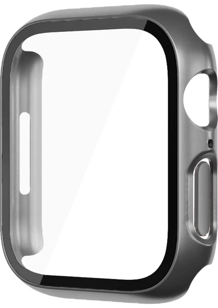 Apple Watch Seri Se-6-5-4 44MM Uyumlu Ekran ve Kasa Koruyucu Uzay Grisi