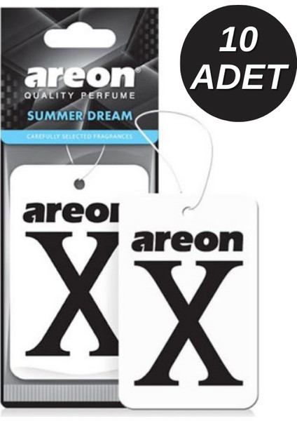 x Summer Dream ( Beyaz ) Oto Araç Kokusu 10'lu