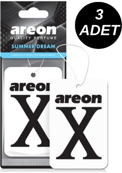 x Summer Dream ( Beyaz ) Oto Araç Kokusu 3'lü