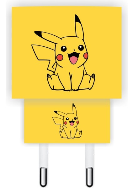 Quart Aksesuar Iphone 20W Şarj Aleti Kaplaması Pikachu Şarj Aleti Sticker