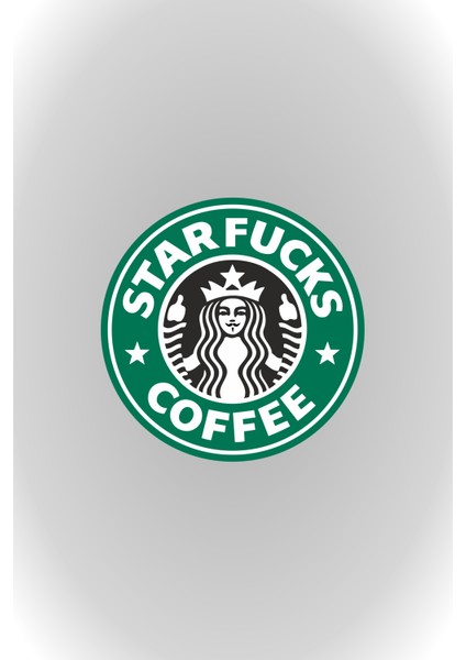 Quart Aksesuar 8x8 cm Starfucks Coffee Sticker Araba Laptop Oto Motor Sticker