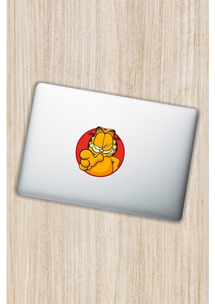 Quart Aksesuar 11 x 11 cm Garfield Kedi Sticker Araba Laptop Oto Motor Sticker