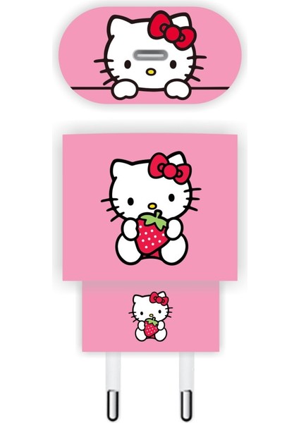 Iphone 20W Şarj Aleti Kaplaması Hello Kitty Şarj Aleti Sticker