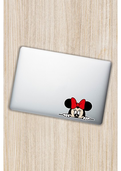 Quart Aksesuar 14 x 8 cm Minnie Mouse Sticker Araba Laptop Oto Motor Sticker