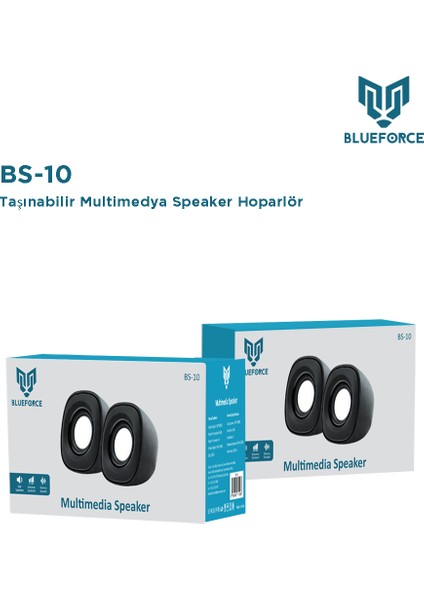 Bs-10 Kablolu Multimedya Speaker Mini Hoparlör Siyah Pc Laptop Uyumlu fırsatları