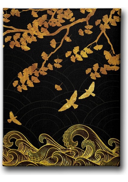 Kromatik Gold Güvercinli Tablo