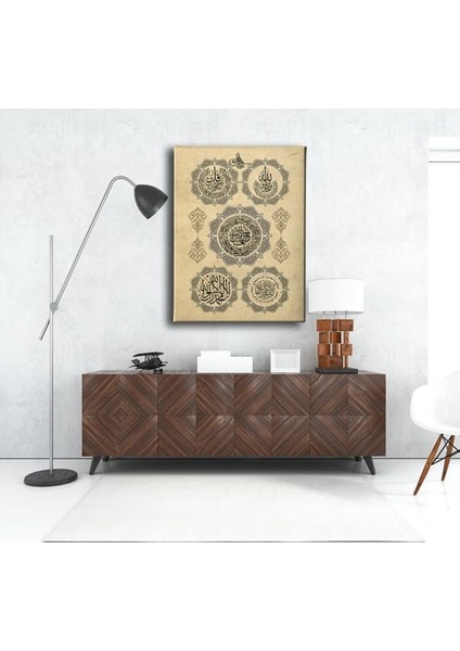 Fatiha-Ihlas-Felak-Kelime-I Tevhid Dini Kanvas Tablo fırsatları