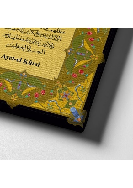 Nazar-Bereket-Ayet-El Kürsi Tezhipli Ayetli Kanvas Tablo indirimleri