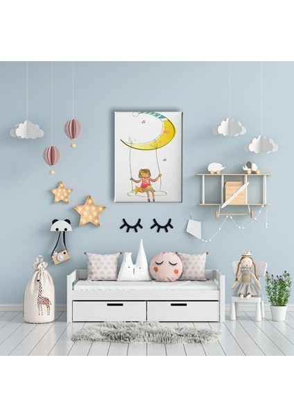 Salıncaklı Çocuk Kanvas Tablo
