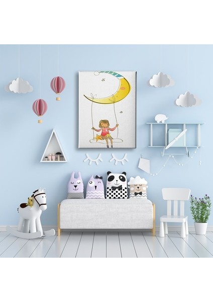 Salıncaklı Çocuk Kanvas Tablo