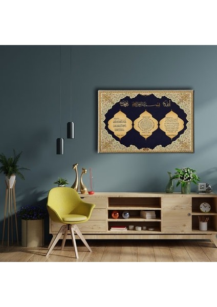 Nazar-Bereket-Ayet-El Kürsi Ayetli Kanvas Tablo fiyatları