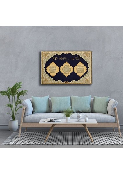 Nazar-Bereket-Ayet-El Kürsi Ayetli Kanvas Tablo modelleri