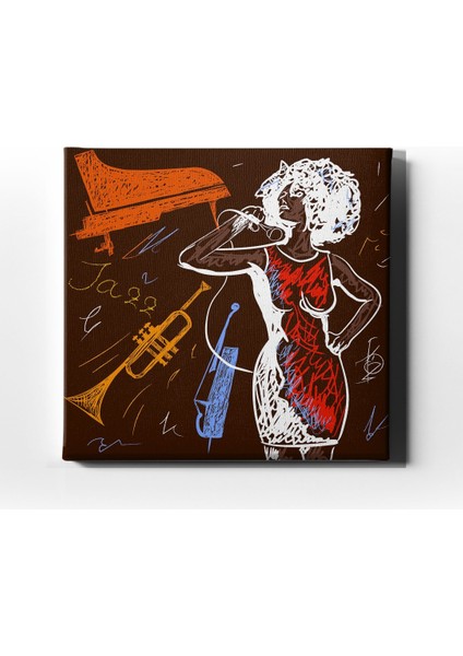 Nostalji Mikrofon Canvas Tablo
