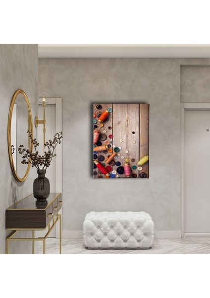 Düğme ve Makaralar Canvas Tablo fiyatları