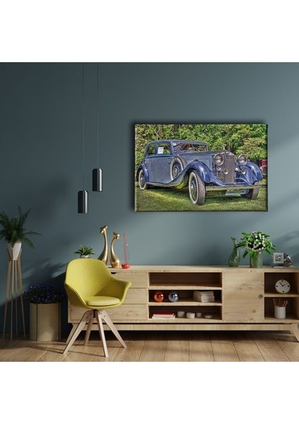 Klasik Kırmızı Araba Canvas Tablo Klasik Mavi Araba Canvas Tablo fiyatları