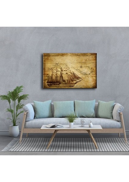 Eski Dünya Haritası Canvas Tablo modelleri