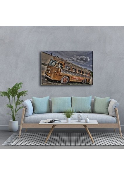 Eski Otobüs Canvas Tablo modelleri
