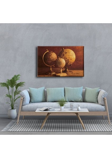 Küre Harita Canvas Tablo modelleri