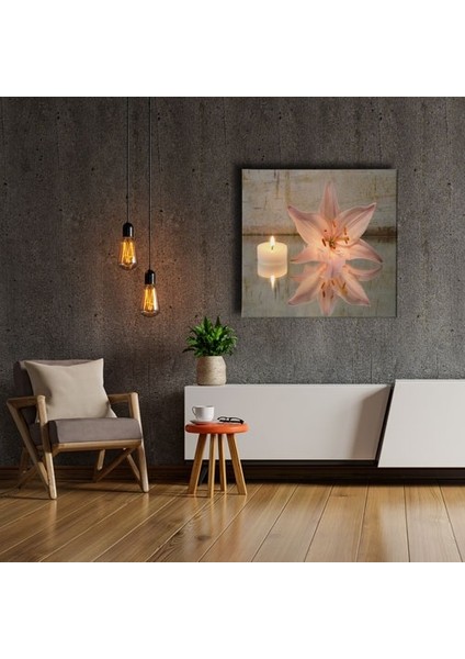 Zambak ve Mum Canvas Tablo fiyatları