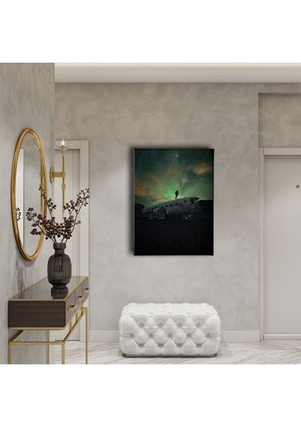 Gece Uçak Canvas Tablo fiyatları