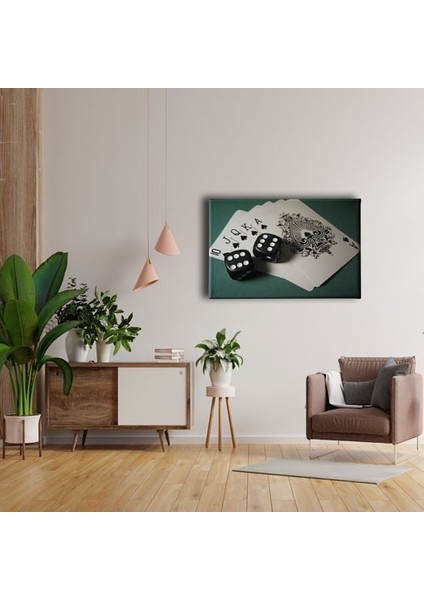 Zar ve Iskambil Kağıdı Canvas Tablo