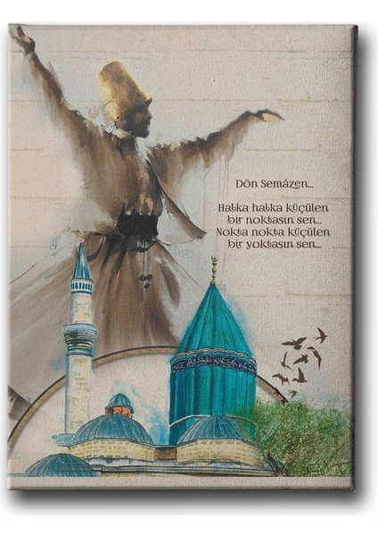 Mevlana Türbesi ve Semazen Tablo