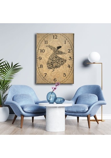 Ayetli Semazen Saatli Tablo modelleri