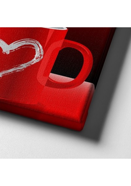 Çiftli Kalpli Kupa Kanvas Tablo indirimleri