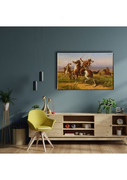 Savaşçı Kızılderili Canvas Tablo