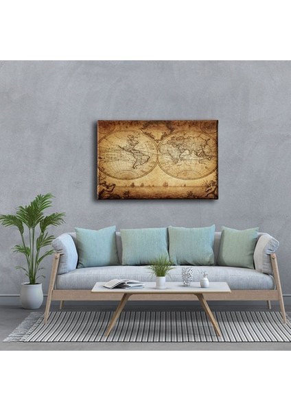 Dünya Haritası Canvas Tablo modelleri