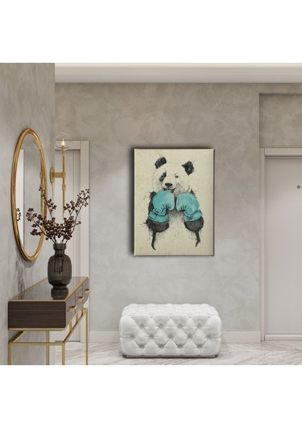 Boksör Panda Kanvas Tablo fiyatları