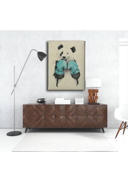 Boksör Panda Kanvas Tablo fırsatları