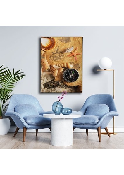 Deniz Haritası Canvas Tablo modelleri