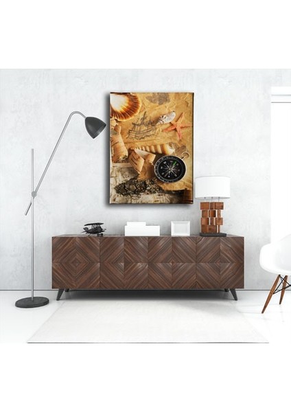 Deniz Haritası Canvas Tablo fırsatları