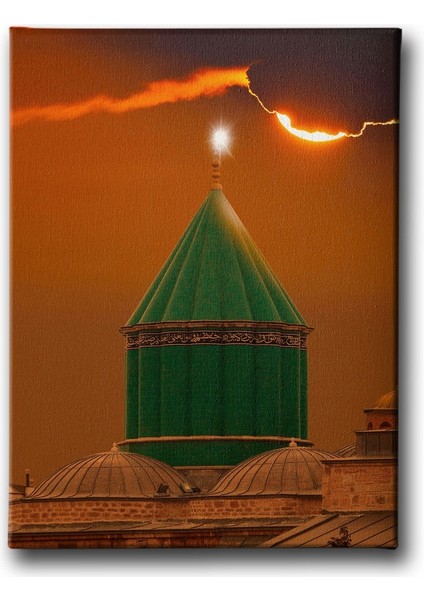 Mevlana Türbesi ve Gün Batımı Tablo
