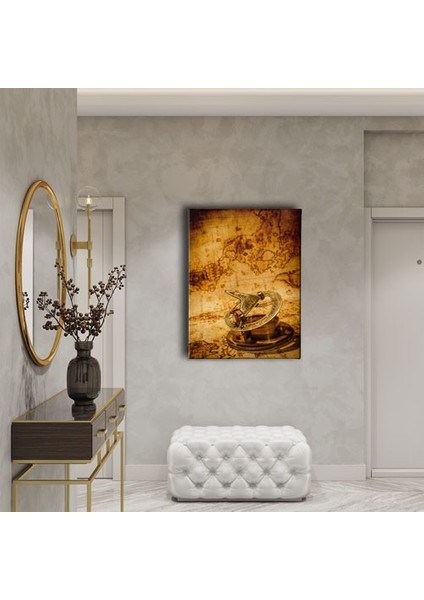Usturlap Temalı Vintage Harita Canvas Tablo fiyatları