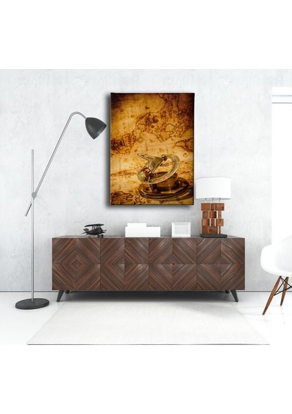 Usturlap Temalı Vintage Harita Canvas Tablo fırsatları