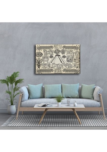 Mısır Figürleri Canvas Tablo