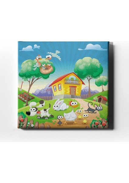Hayvanlar Çocuk Kanvas Tablo