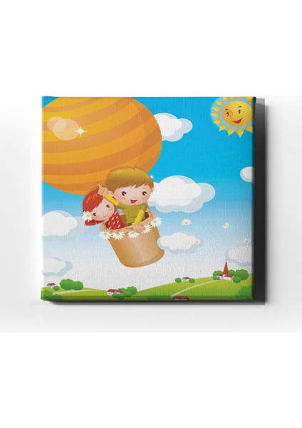 Uçan Balon Çocuk Kanvas Tablo