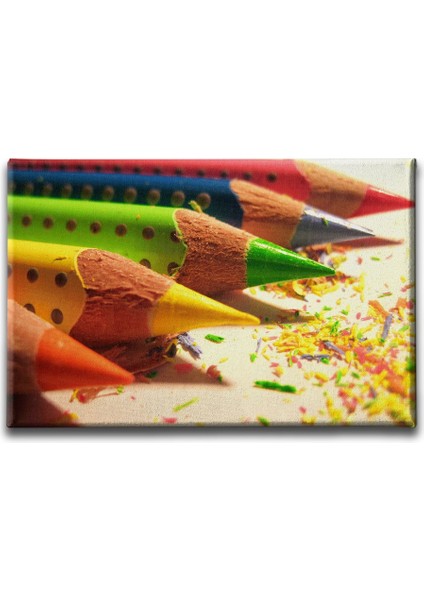 Renkli Kalemler Canvas Tablo