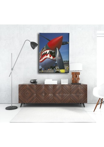 Köpekbalıklı Helikopter Canvas Tablo fırsatları
