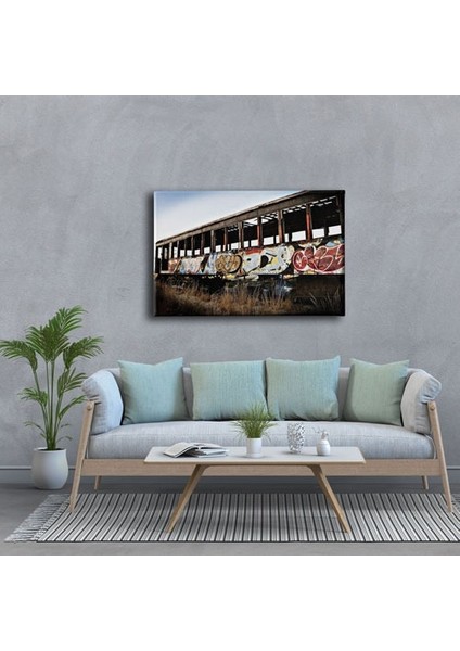 Hurda Tren Canvas Tablo modelleri
