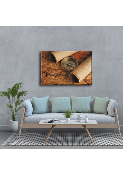 Eski Harita Canvas Tablo modelleri