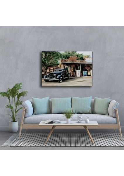 Yağlı Boya Klasik Araba Canvas Tablo modelleri