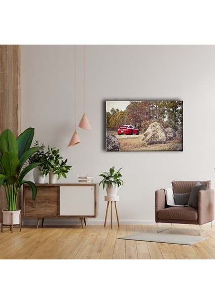 Kırmızı Porsche Canvas Tablo fırsatları