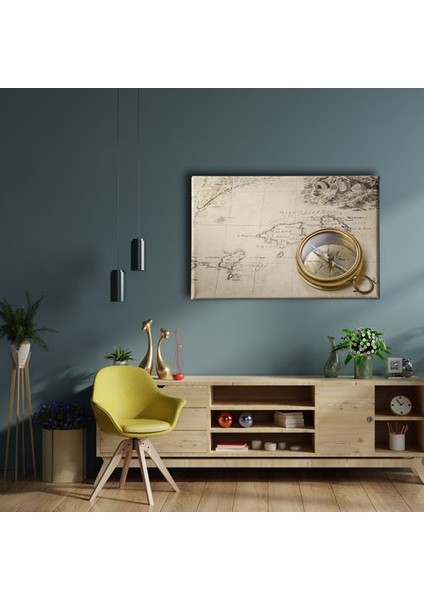 Eski Pusula ve Harita Canvas Tablo fiyatları